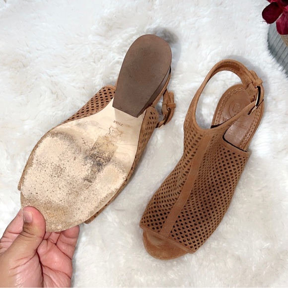 TORY BURCH Jesse Perforate Suede Ankle Bootie - Picture 9 of 10